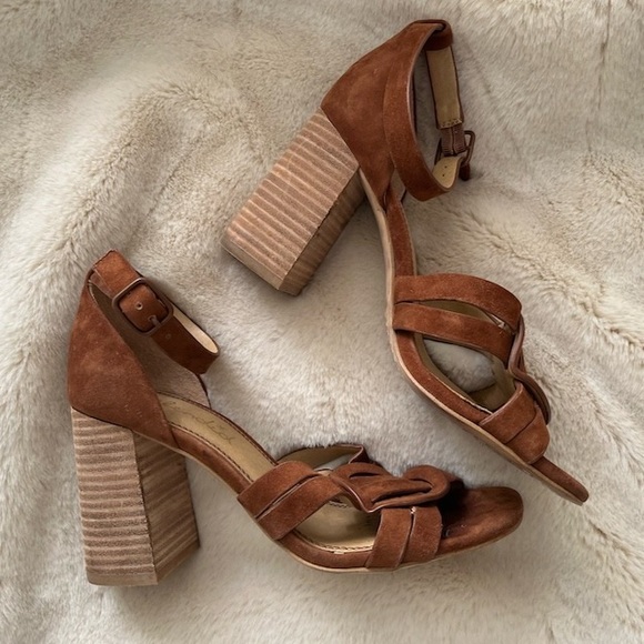 Splendid brown suede sandal heel - Picture 3 of 8